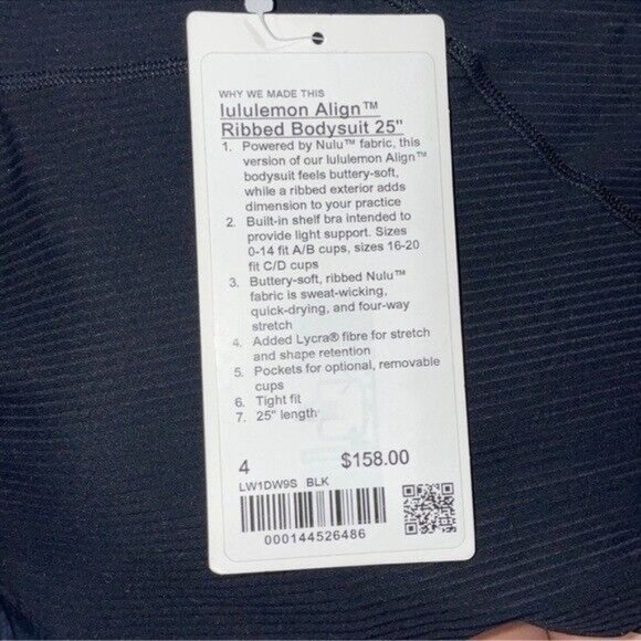 lululemon Align Bodysuit 25" Black size 4 - Picture 4 of 4